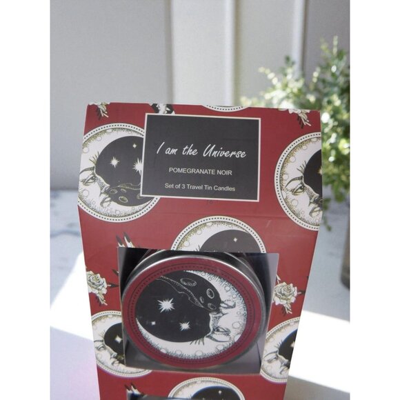 I Am The Universe Candle Set Travel Tin Pomegranate Noir Scented Decor Gift New - Picture 2 of 9